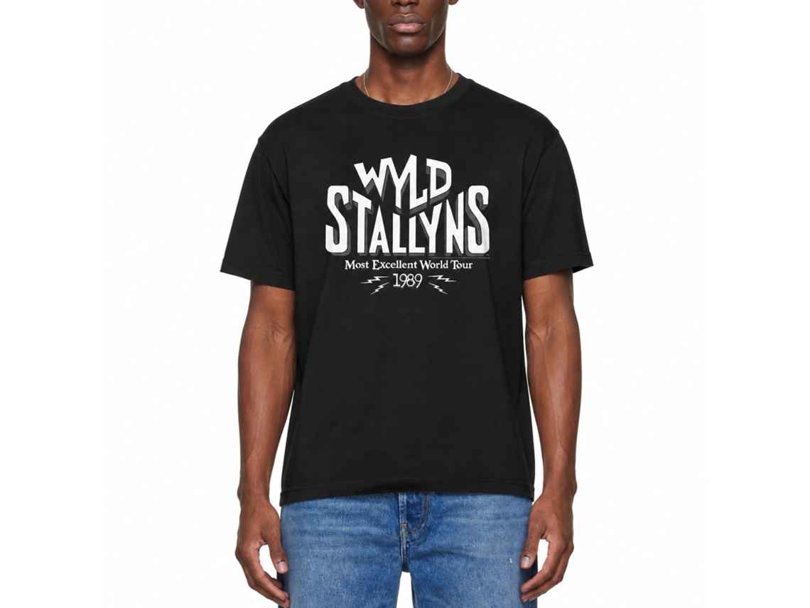 Rockinstone Bill And Ted Wyld Stallions Black Adult T-shirt Size:m