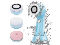 Escova De Limpeza Facial 3 Em 1 De Silicone, Escova Elétrica Para Lavagem Facial, Limpeza Profunda Dos Poros, Cuidados Com A Pele, Escova De Mass