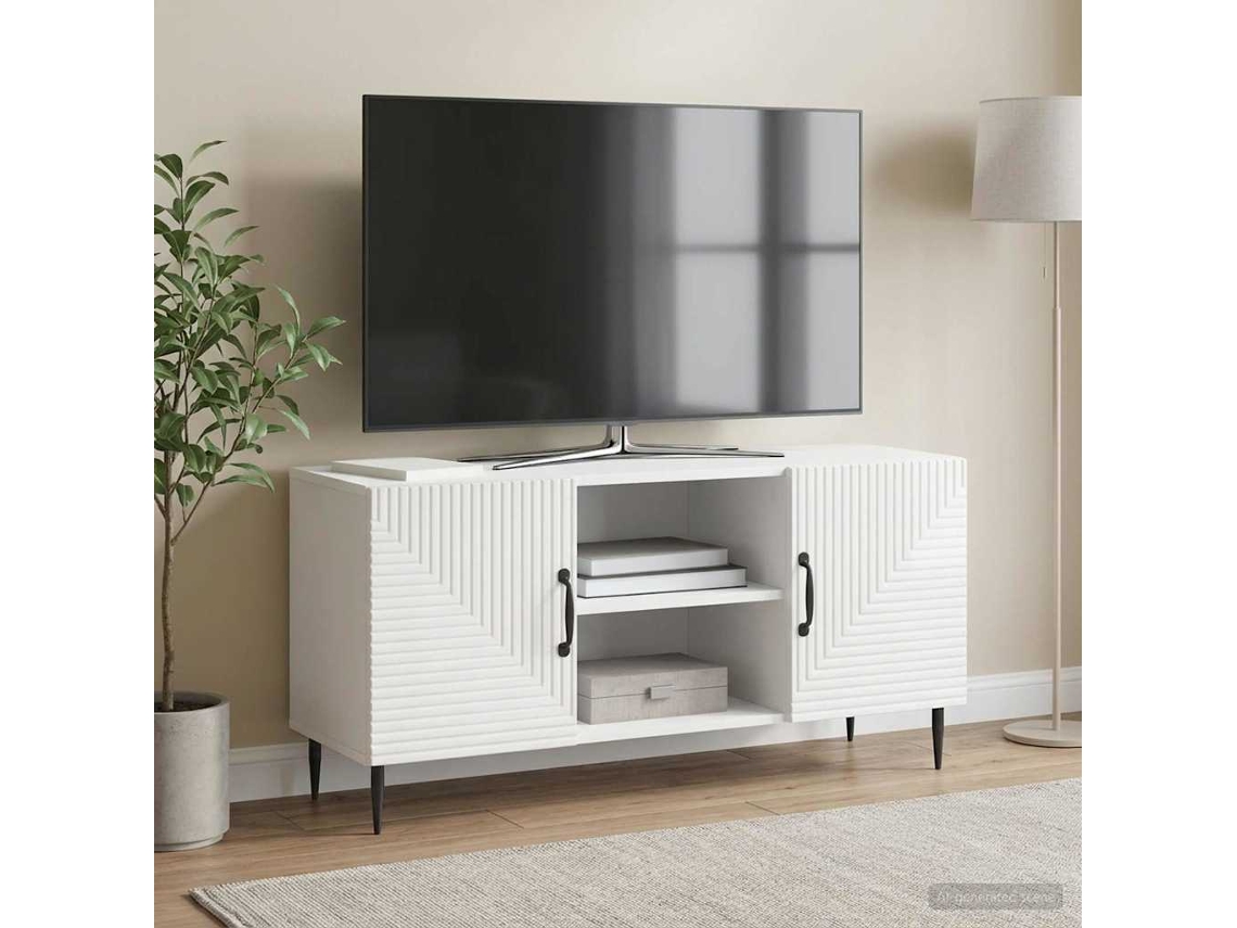 Vidaxl Gabinete Para Tv Branco Brilhante 102 X 34,5 X 50 Cm