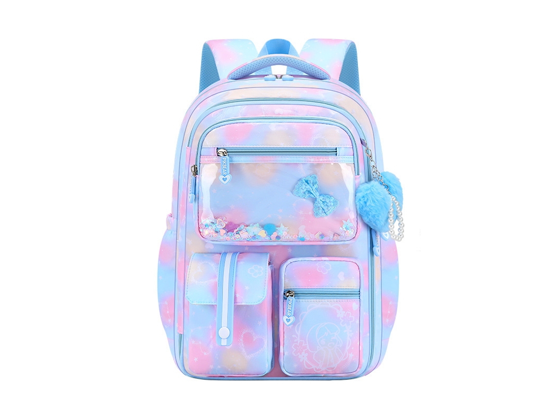 Mochila Feminina, Impermeável, Mochila De Grande Capacidade, Adequada Para Uso Diário, Escola, Viagens, Acampamentos Azul