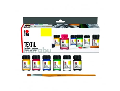 Conjunto Tinta Têxtil MARABU Iniciação