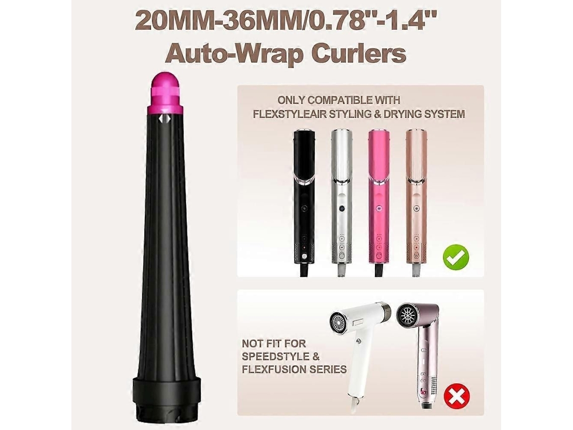 Escova Redonda Grande e Cônica para Modelador de Cachos Shark Flexstyle Auto wrap, Ideal Criar Ondas Texturiza Das. GOKOCO