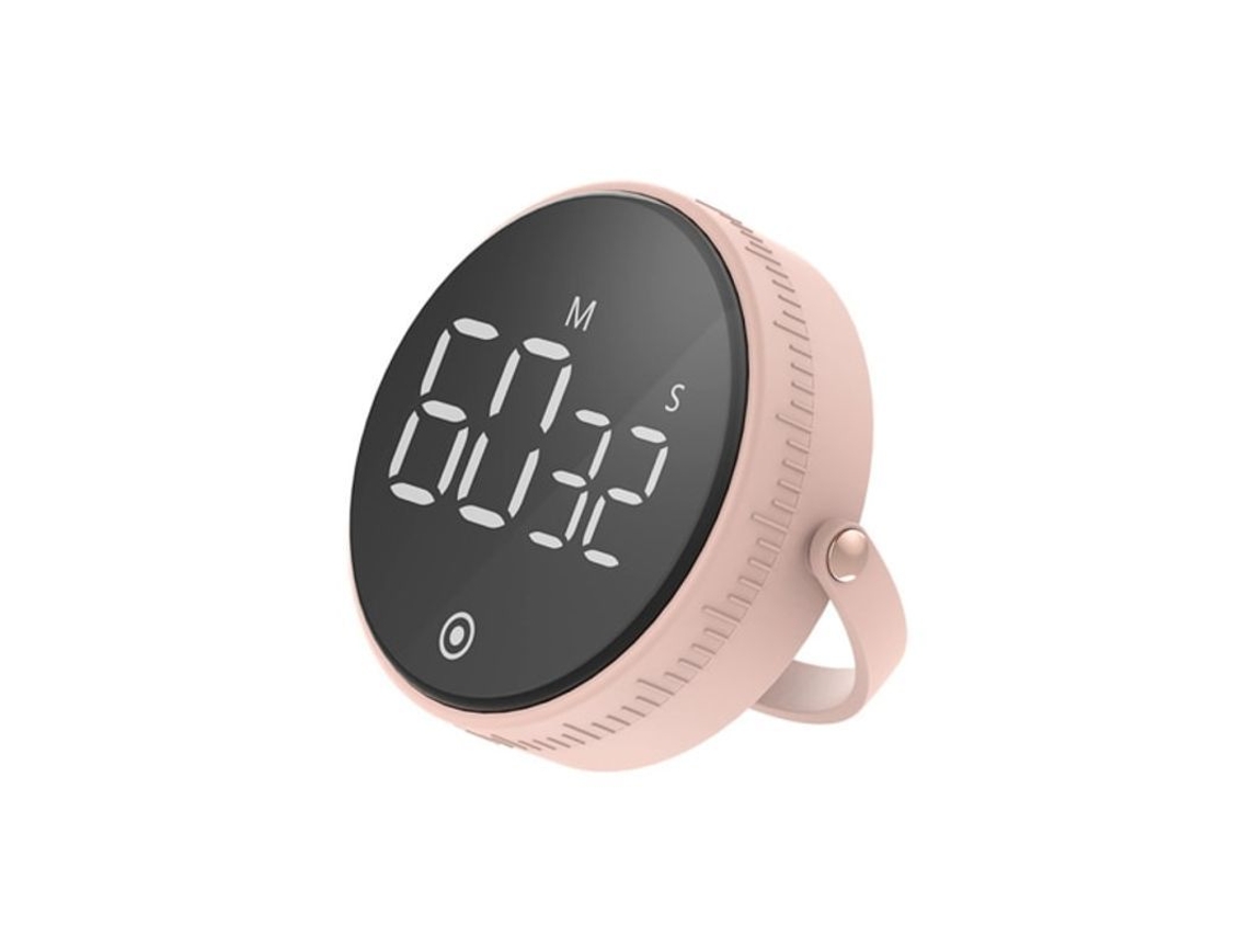 2026 temporizador de Cozinha Linjou Led Digital Eletrônico com Suporte Cor Rosa