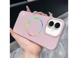 Capa Para Iphone 17 Com Glitter E Magsafe Imd Com Cobertura Total.