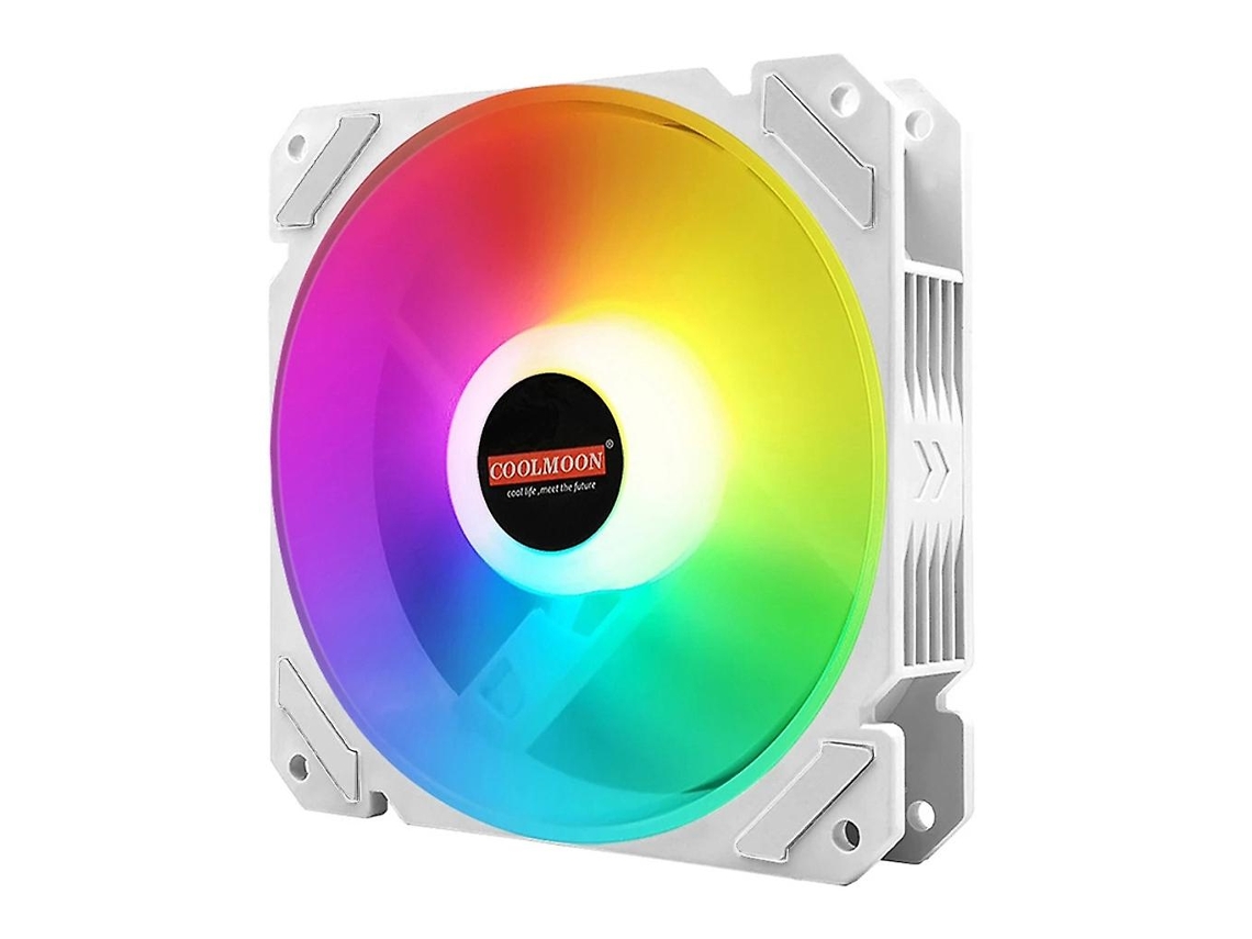Coolmoon 120mm Pwm Argb Pc Para Ventilador De Caixa Silencioso Ventilador De Resfriamento Rgb Endereçável De 4 Pinos