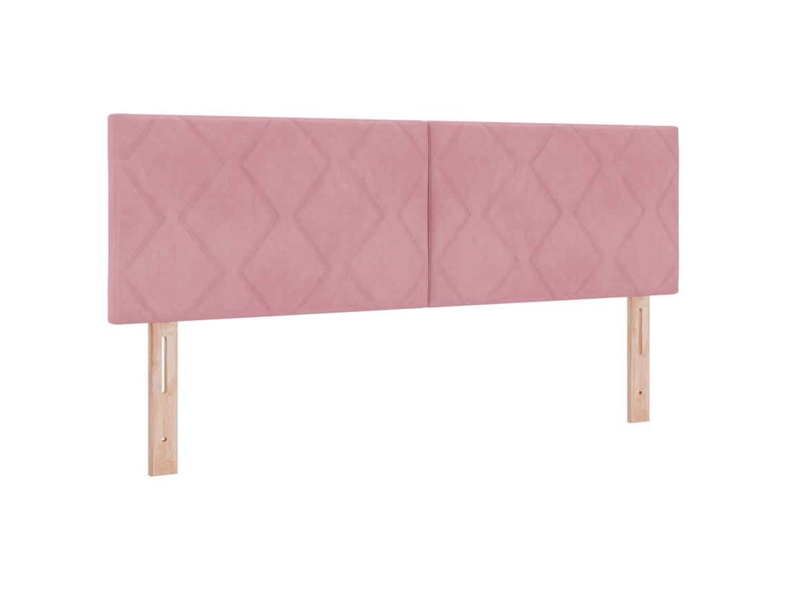 Cabeceira Estofada Elegante Para Cama De Solteiro Vidaxl Rosa Madeira (80x40x7cm)