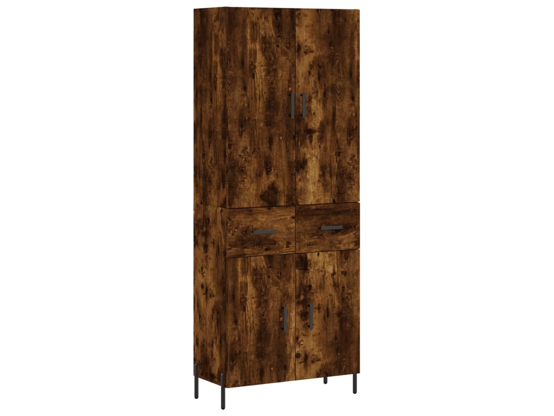 EXCLUSIVO DA MAISON: Guarda-roupa alto em madeira de carvalho defumado (69,5 x 34 x 180 cm)