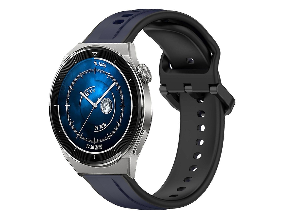 Pulseira De Silicone Bicolor Com Formato Convexo Para Huawei Watch Gt3 Pro 43mm 20mm