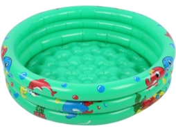 Piscina Redonda com 3 Anéis Decorativos, Piscina de Bolinhas, Inflável Redonda, Portátil para Uso CHABERLU