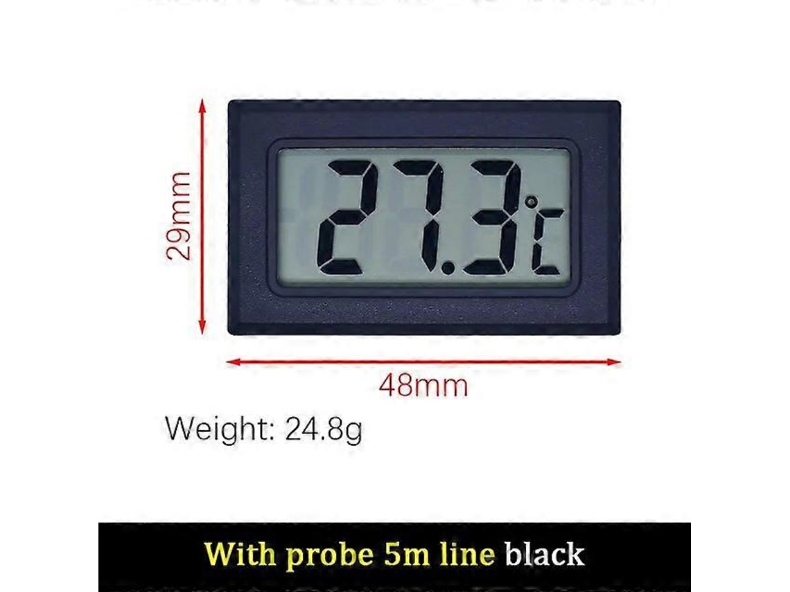 Mini Termômetro E Higrômetro Digital Lcd Para Ambientes Internos, Com Sensor De Temperatura E Umidade Integrados E Cabo De Alimentação. Nostalgia88