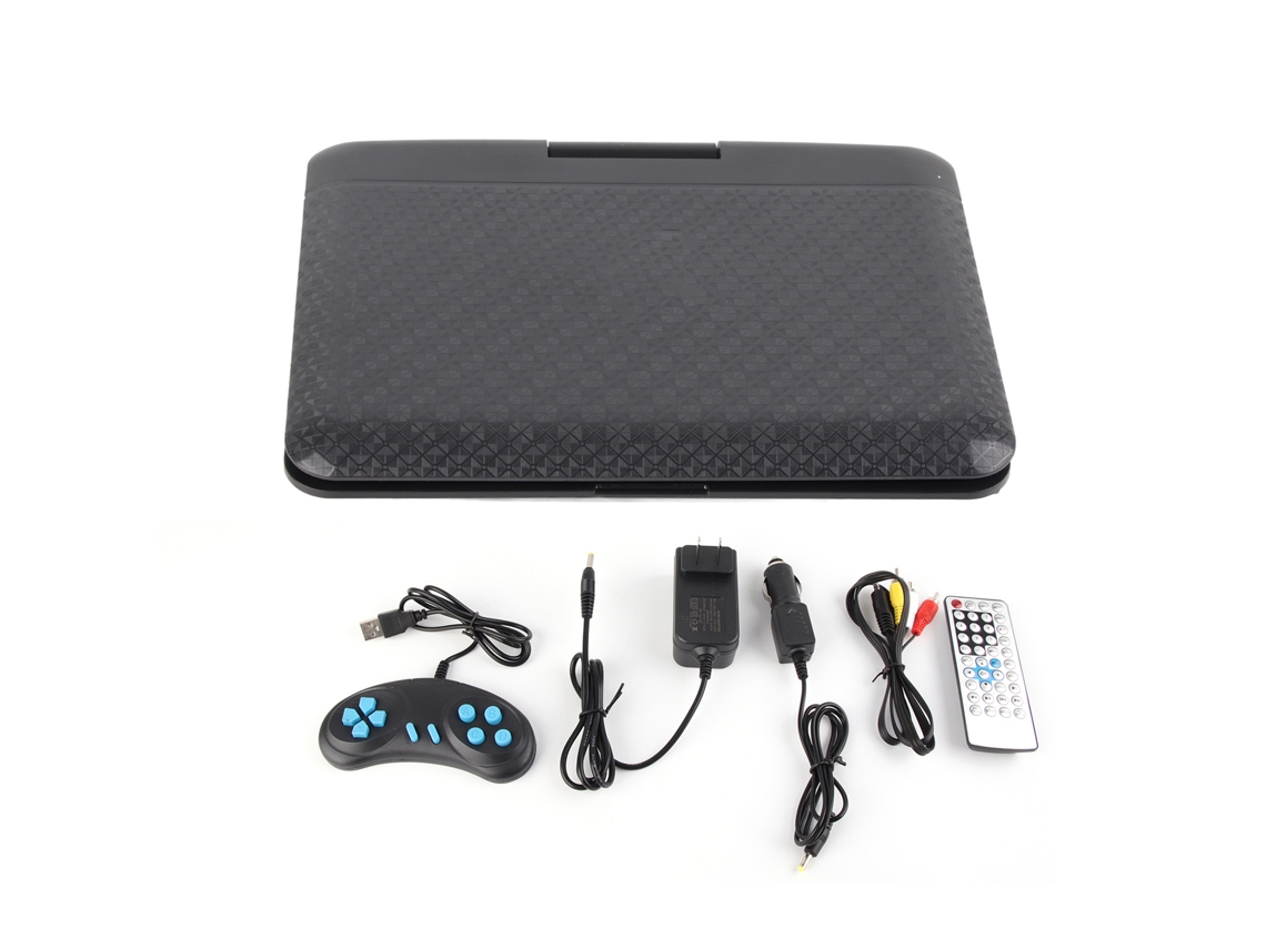 Leitor De Dvd Portátil Infantil Hd De 6,8 Polegadas Multifuncional Conveniente Para Carro E Exterior Preto