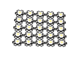 25pcs Lâmpada Led Chip Fonte de Luz Branco 30000 35000k Alto Brilho 3w 260 280lm