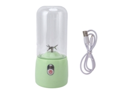 Batedeira Portátil Usb Recarregável 6 Lâminas Mini Juicer Copo 410ml Verde | S/MARCA