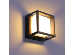 Luz de Parede Exterior LED 12w Nova Line IP65 branco quente jardim