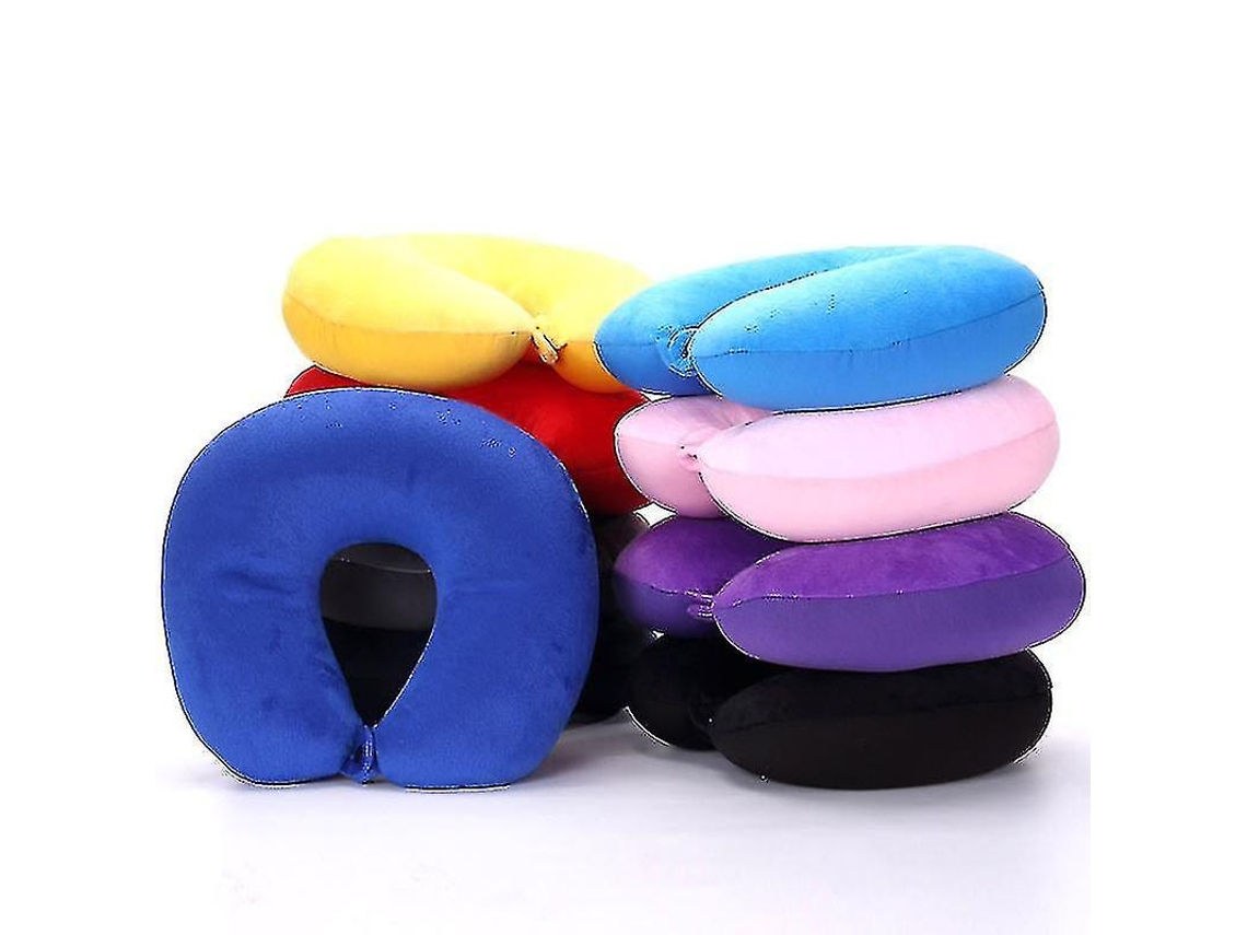 Almofada de Viagem Formato U com Partículas, Almofada Cervical para Carro e Avião, Almofada Macia AQUAFORGE