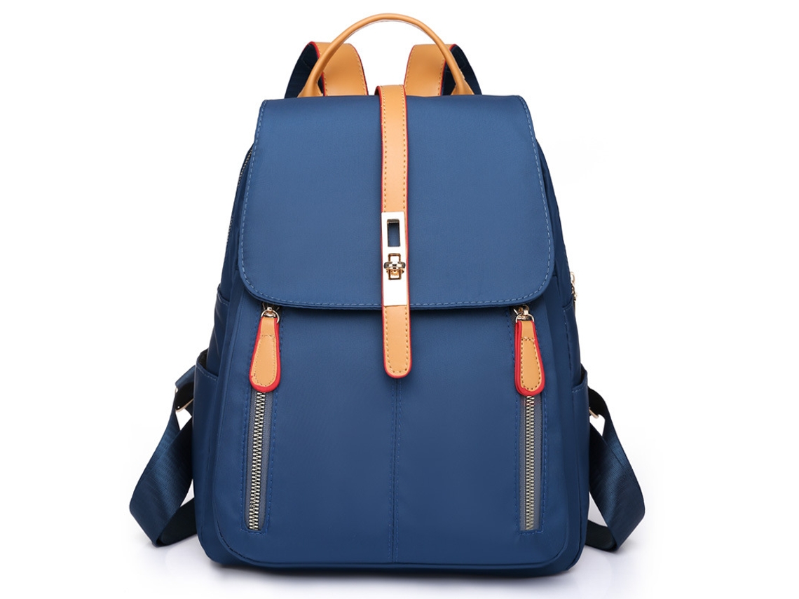 Mochila Feminina Oxford Estilo Coreano Azul Grande Capacidade Casual Outdoor Sfushos