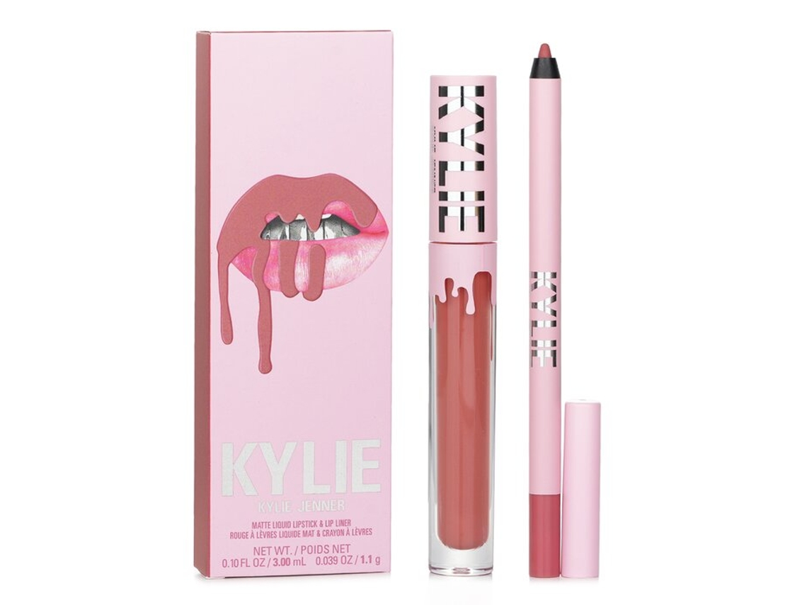 Kit Batom Matte Líquido 3ml Lápis Labial 1,1g 301 Angel 2 unidades Kylie Cosmetics