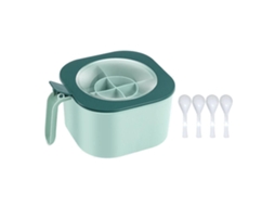 Organizador De Condimentos De Pp Com 4 Compartimentos Caja Multifuncional Para Especias De Cozinha Verde