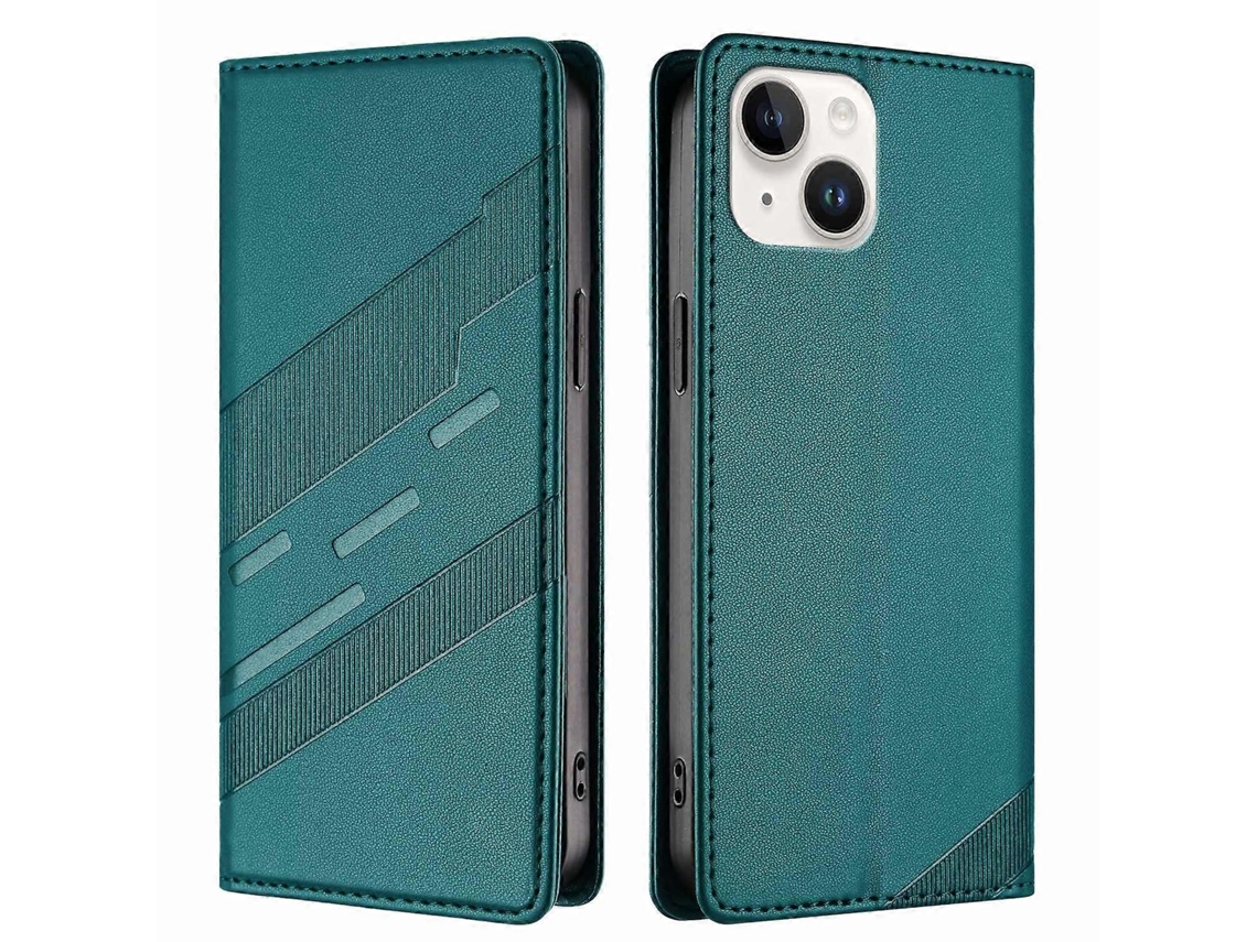 Capa De Couro Com Suporte Para Carteira E Estampa Estilo Punk Para Iphone 13 De 6,1 Polegadas