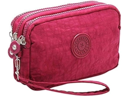 Mala Multifuncional Com 3 Camadas De Fecho - Bolsa De Arrumação - Vinho