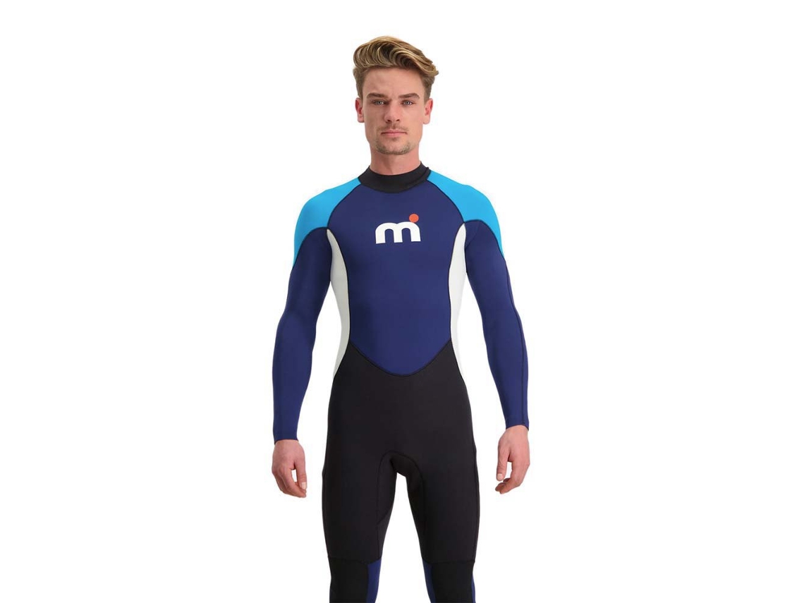 Terno de Neoprene Manga Longa com Zíper Nas Costas Breeze 3/2 Mm Azul Smistral