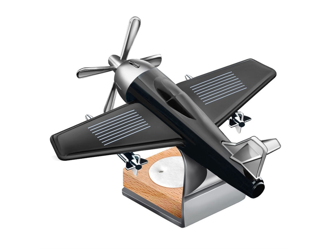 Decoração de Mesa e Painel Automóvel: Avião Giratório Movido a Energia Solar Ideal para Presentes Infantis