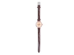 Relógio Feminino Minimalista De Couro Ultra Fino Casual Moda Analógico Quartzo Café