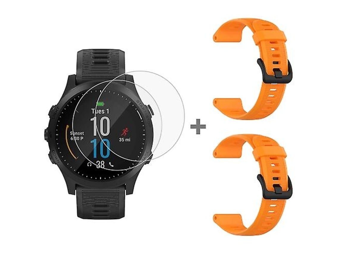 Pulseira Garmin Forerunner 945 (pacote Com 2, Silicone, Películas De Vidro Temperado, Laranja)