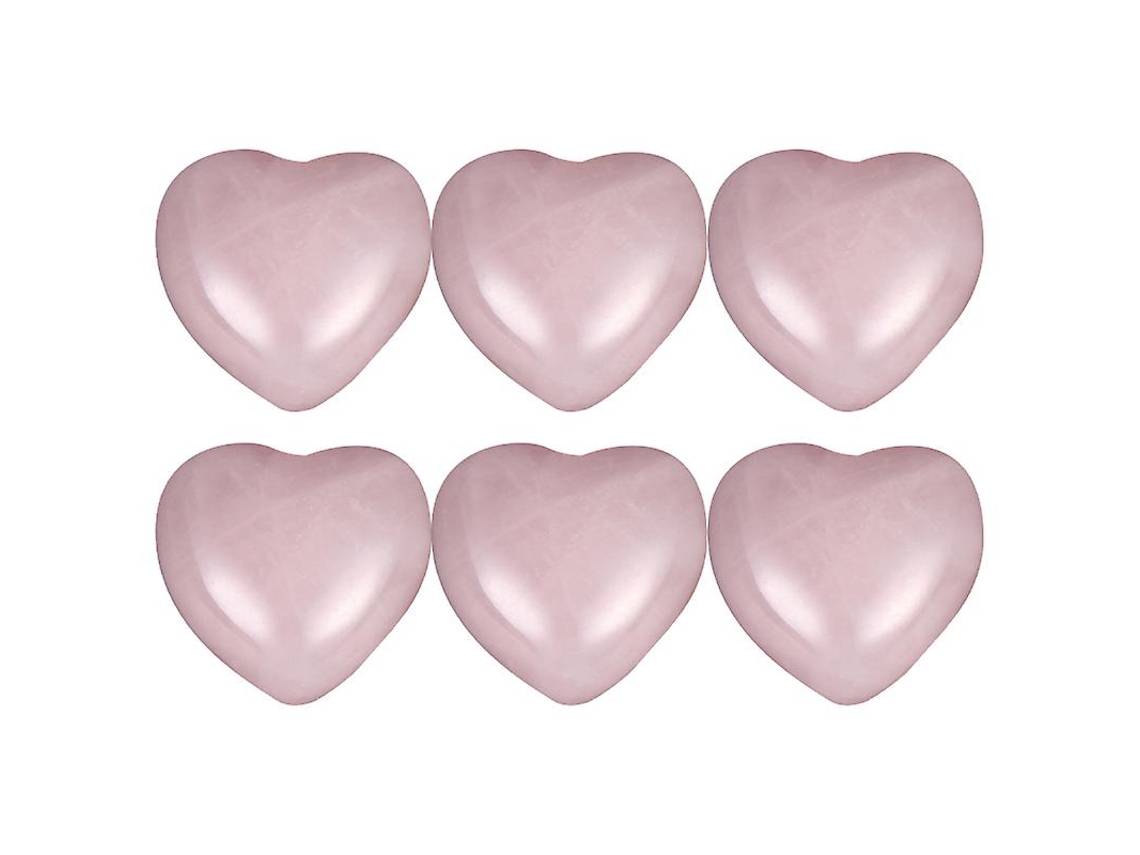 6 Peças de Cristal Rosa em Formato de Coração ALLINLESS