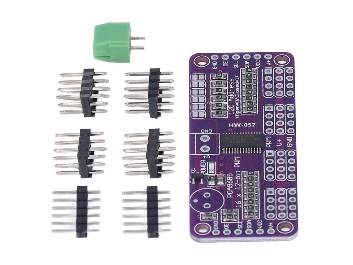 Módulo controlador de motor servo PWM de 16 canais 12 bits I2C PCA9685 para DIY