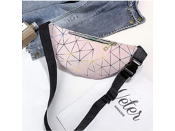 Bolsa Cintura Festival 3 Bolsos Zipper De Couro Pu Impermeável Moda Para Mulheres Viagem
