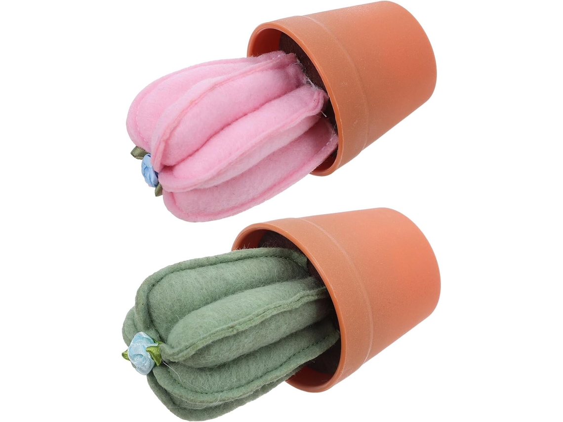 Conjunto De 2 Porta-agulhas Em Formato De Cacto Para Costura, Patchwork E Artesanato. Dimensões