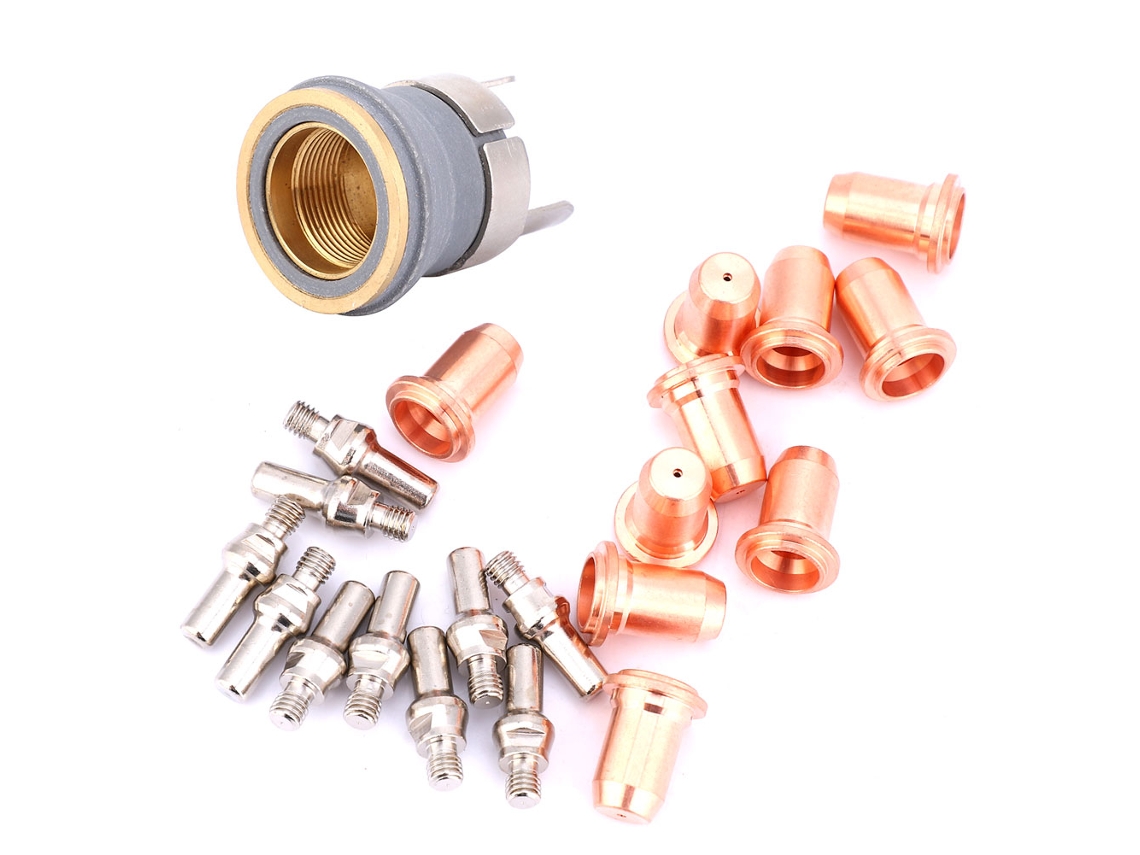 22 Peças De Reposição Para Tocha De Plasma Pt60 Pt40: Bico De 1,0 Mm, Eletrodo, Escudo, Copa, Stand Off