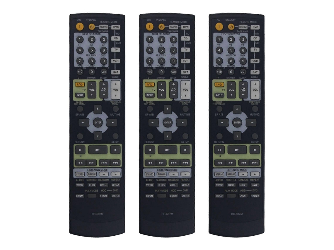 3 Controles Remotos De Substituição Rc-607m Para Receptor Onkyo Tx-nr708 Tx-sr503 H A1