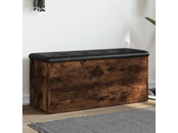 Vidaxl Banco Arrumação 102x42x45 Cm Derivados Madeira Carvalho Fumado