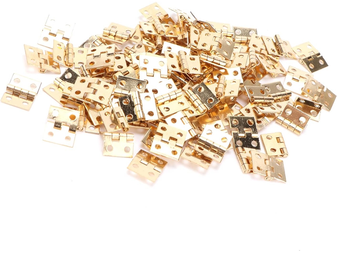 Conjunto De 100 Mini Pequenas Retrô Metal Pongnas Com Parafuso Amarelo
