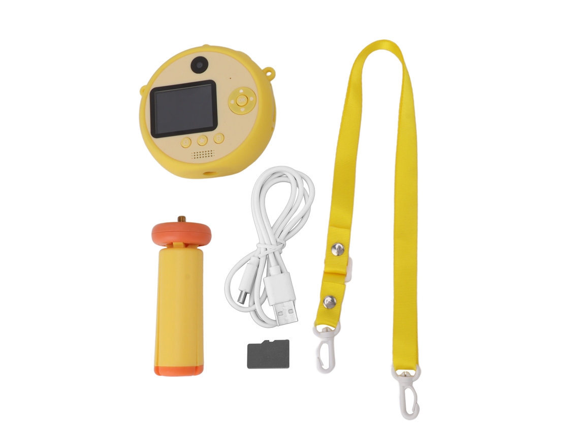 Câmera infantil Laxiscreed S8 Lollipop com lentes duplas para fotos e selfies divertidas.