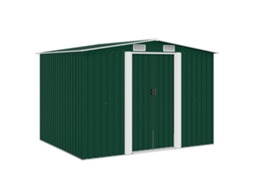 Vidaxl Abrigo De Jardim Metal Verde 257x205x178 Cm