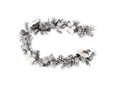 Grinalda flocada branca natural 2M FEERIC LIGHTS & CHRISTMAS
