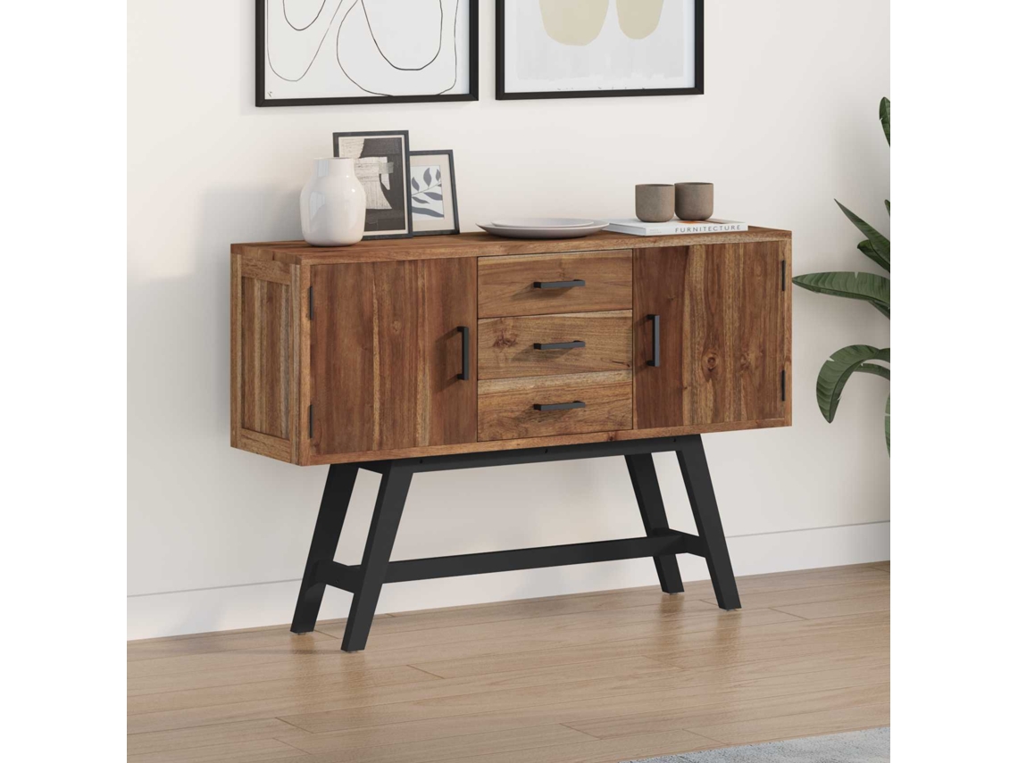 Vidaxl Suporte Para Tv 110 X 30 X 75 Cm Natural Madeira De Teca Sólida