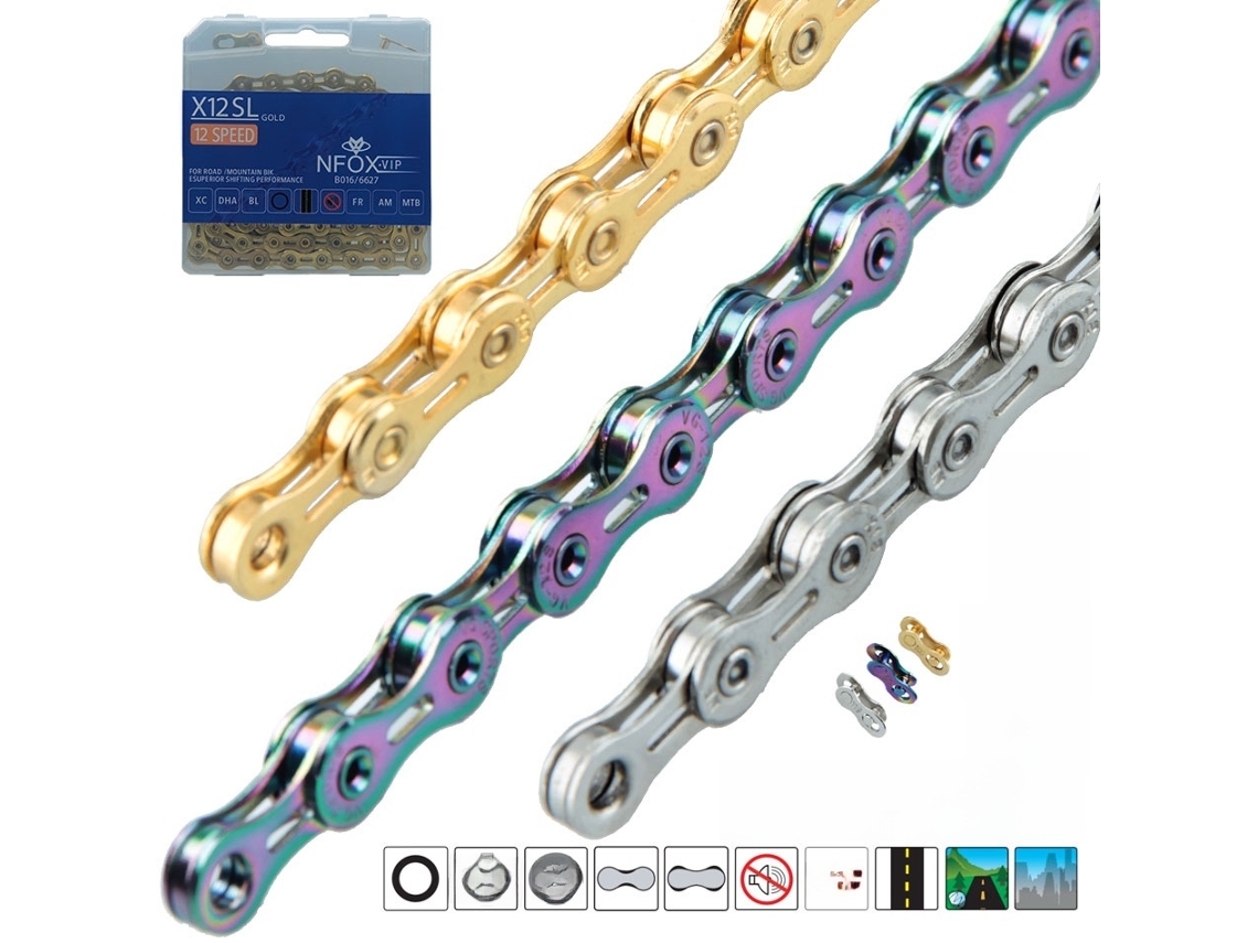 Lurelia Corrente De Bicicleta Para Estrada/mtb/btt 33 Velocidades Leve
