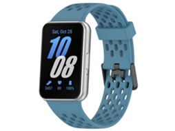Pulseira De Substituição Para Samsung Galaxy Fit3 2024 Sm-r390, Com Fecho Dobrável Magnético E Pulseira Desportiva Em Silicone Azul Hexinyigjly