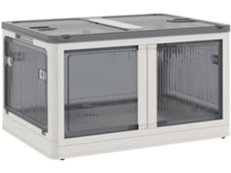 Caixa de Armazenamento Polipropileno Cor Branco 60x42x34 cm Homcom