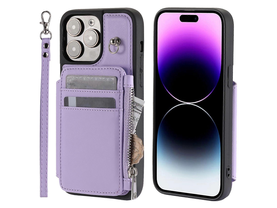 Capa Telemóvel Fecho Bloqueio Rfid Putpu Para Iphone 15 Pro Veanxin