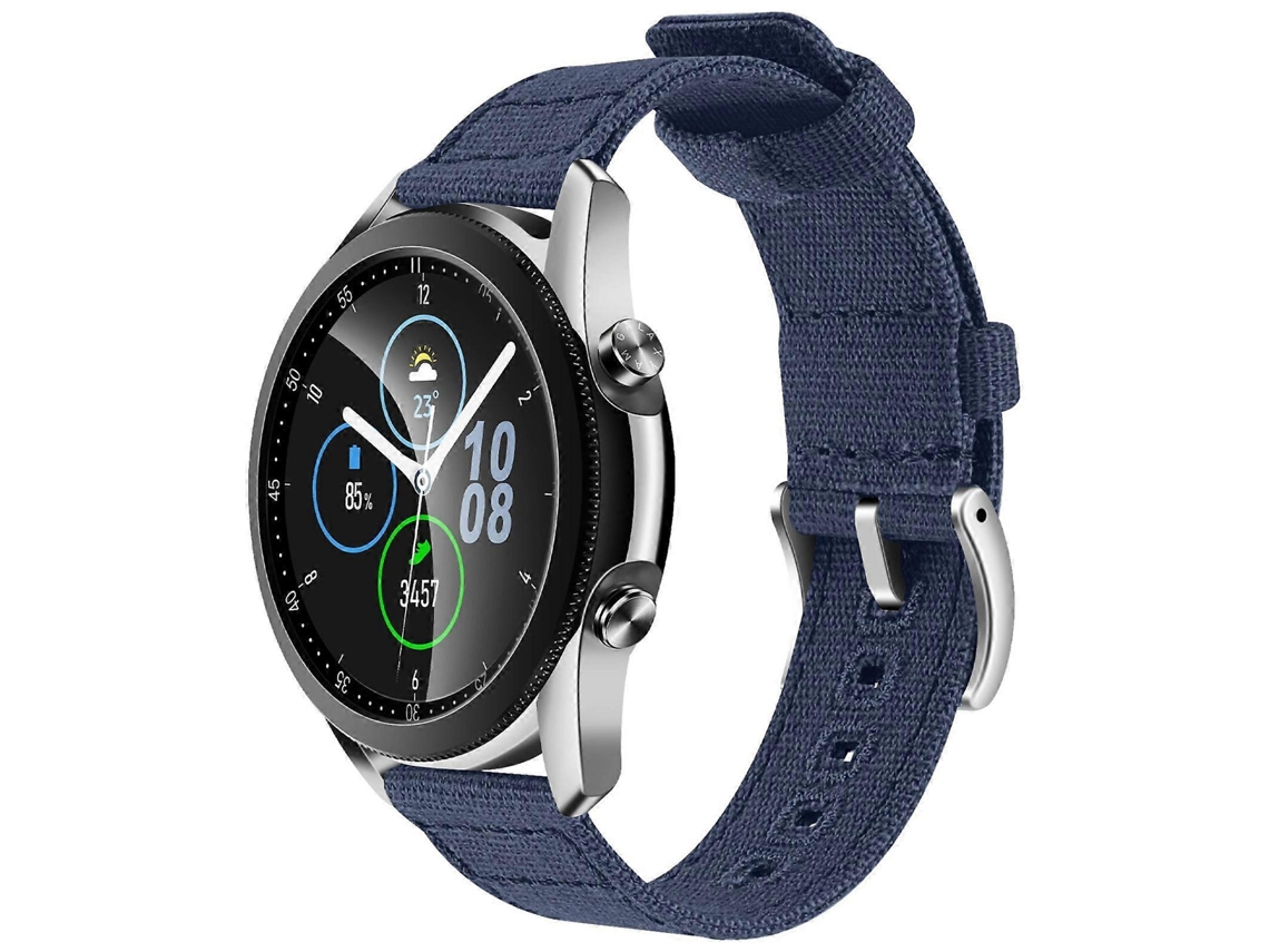 Pulseira De Relógio Em Lona Trançada Com Fivela Prateada
