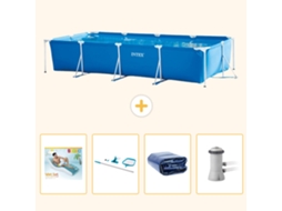 Intex Piscina Com Estrutura Retangular - 450x220x84 Cm - 5-peças S134