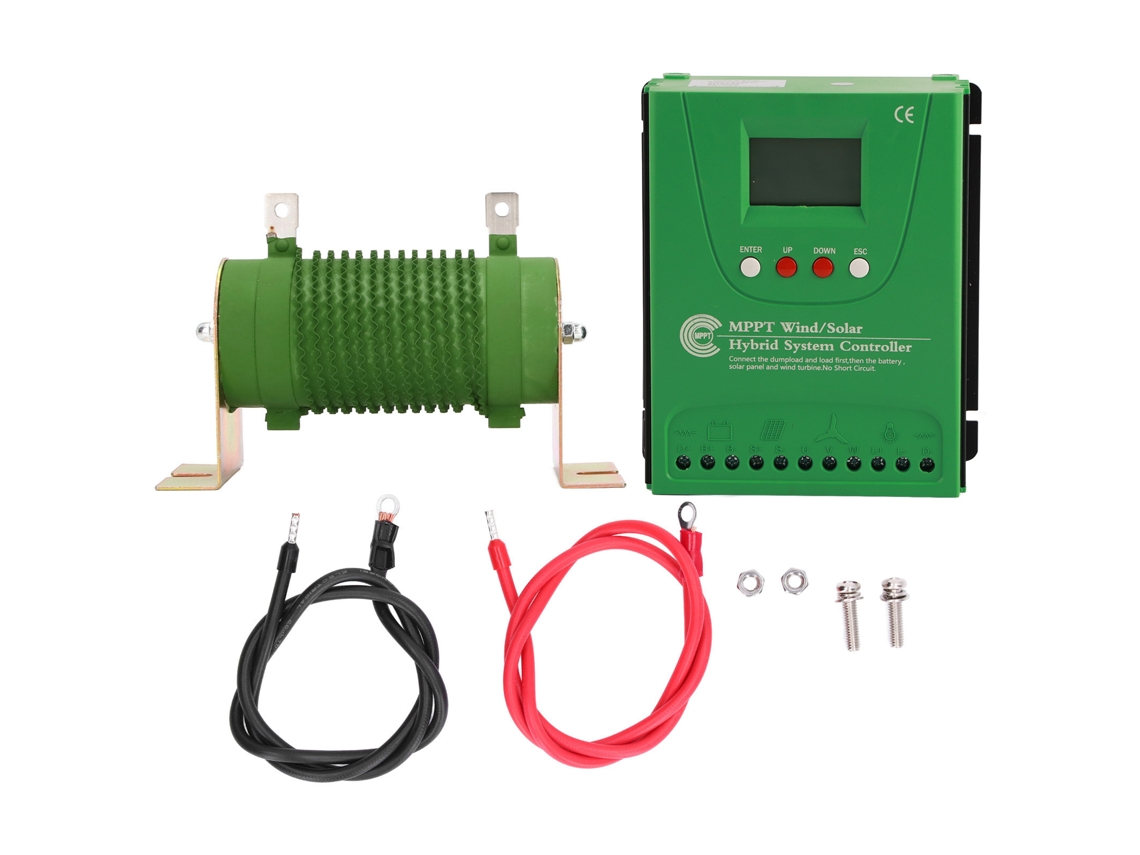 Controlador Híbrido Laxiscreed Para Painéis Solares E Turbinas Eólicas 12v/24v Com Carga Mppt Ajustável