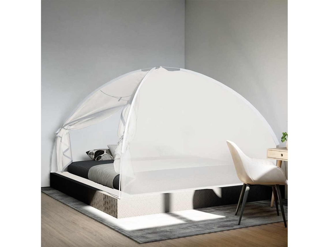 Vidaxl Rede Mosquiteira Com Portas Malha 220 200x200x130 Cm Branco