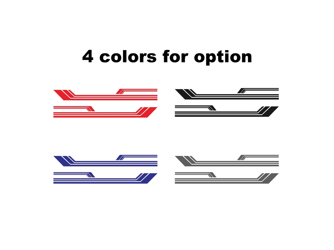 2 Pcs Universal Auto Body Racing Decals For Caravan Truck Rv