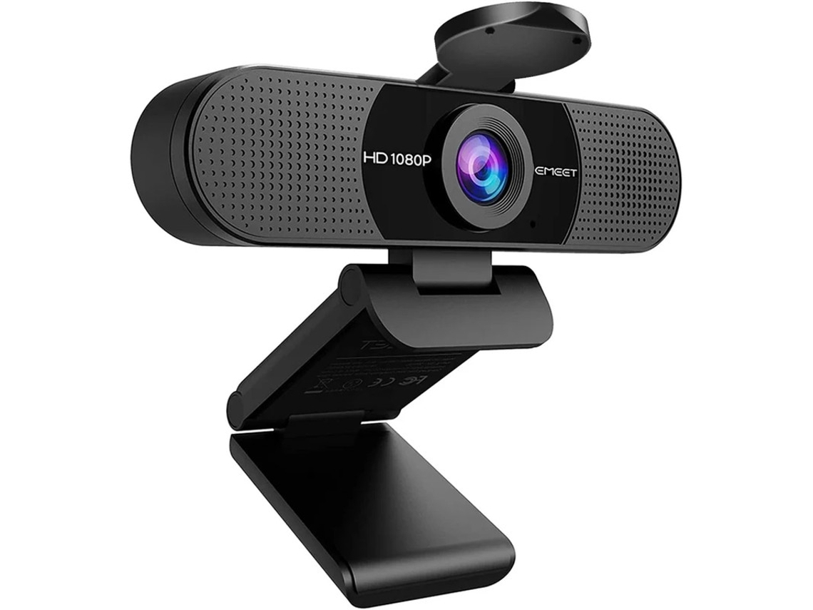 Webcam 1080p Com Microfone Câmara Web Webcam Para Streaming Com 2 Microfones Câmara Para Computador Com Campo De Visão De 90° Webcam Usb Plug Yizhood